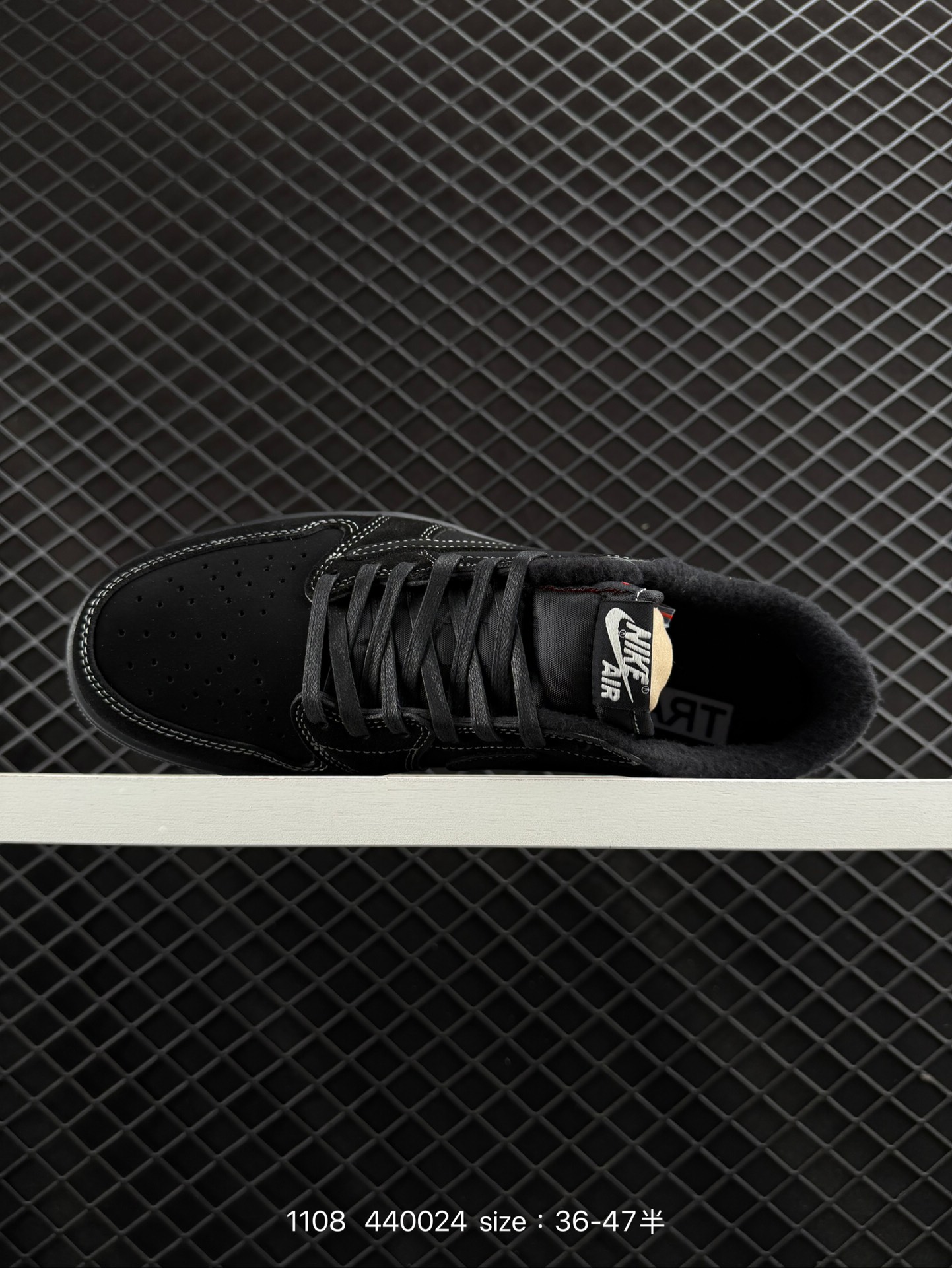 fragment design x Travis Scott x Nike Air Jordan 1 Low OG SP”Black/Green Toe“